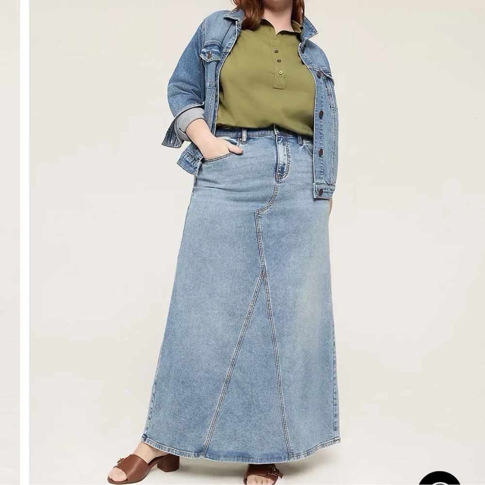 Lane Bryant Denim Maxi Skirt